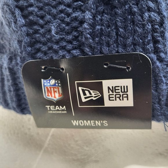 New Era Women's Seattle Seahawks Beanie NFL Apparel Winter Cap Blue Headwear - Picture 9 of 15